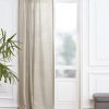 Natural Linen Curtain 52 x 96 Inch, Light Filtering Rod Pocket Curtain 96 Inch, 100% Pure Linen European Flax Window Treatment Panel for Living Room, Bedroom
